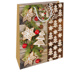Nekupto Geschenkpapier Tasche 32,5 x 26 x 13 cm Weihnachten Lebkuchen