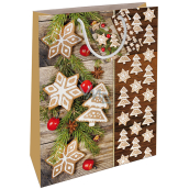 Nekupto Geschenkpapier Tasche 32,5 x 26 x 13 cm Weihnachten Lebkuchen
