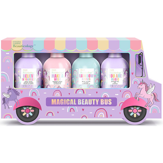 Baylis & Harding Einhorn Duschcreme 100 ml + Körperlotion 100 ml + Duschgel 2 x 100 ml, Kosmetikset für Frauen