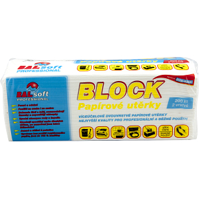 BALsoft Block 2-lagige Papierhandtücher, 200 Stück