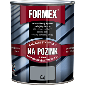 Formex S2003 Grundierung auf verzinktem Metall, Basisschichtfarbe für Metall, 0110 grau, 600 ml