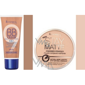 Rimmel London BB Beauty Balm 04 Mittel / Dunkel + Stay Matte Powder 14 g