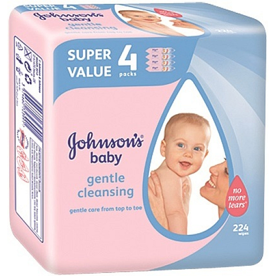 Johnsons Baby Gentle Cleansing Feuchttücher 224 Stück