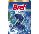 Bref Blue Aktiv Eukalyptus WC-Block für hygienische Sauberkeit und Frische Ihrer Toilette, färbt das Wasser in einem blauen Farbton 2 x 50 g