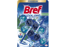 Bref Blue Aktiv Eukalyptus WC-Block für hygienische Sauberkeit und Frische Ihrer Toilette, färbt das Wasser in einem blauen Farbton 2 x 50 g
