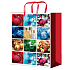 Engel Geschenk Papiertüte 32 x 26 x 12,7 cm rot-weiße Weihnachtsmotive L.