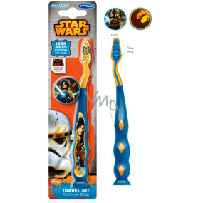 Disney Star Wars weiche Zahnbürste für Kinder mit Reisekappe und Saugnapf