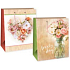 Ditipo Geschenk Papiertüte 26,4 x 13,6 x 32,7 cm beige Rosenherz aus Glas