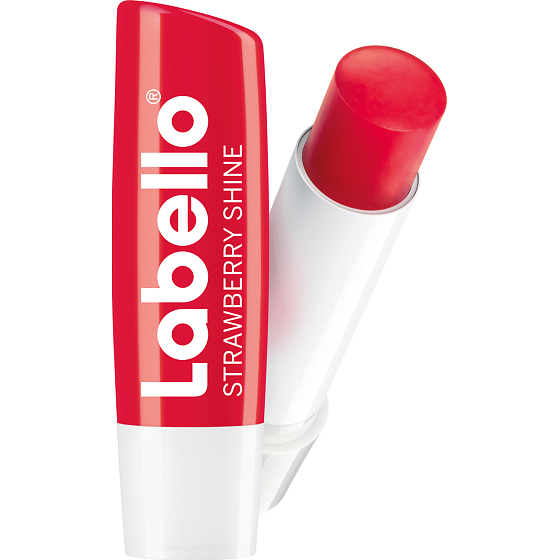 Labello Strawberry Shine Erdbeeren Lippenbalsam, 4,8 g