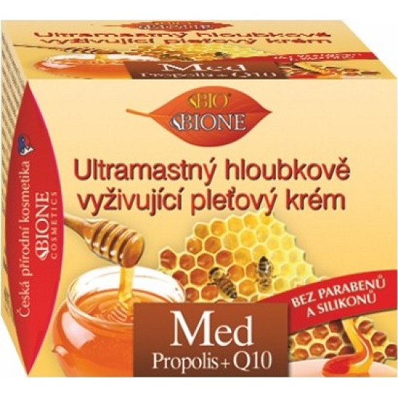 Bione Cosmetics Med Propolis und Q10 ultrafette, tief nährende Hautcreme für trockene und müde Haut 51 ml