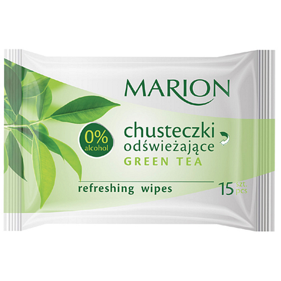 Marion Refreshing Green Tea erfrischende Feuchttücher 15 Stück