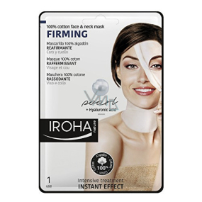 Iroha Firming Firming Cotton Gesichts- und Halsmaske mit Perle und Hyaluronic Serum 23 ml