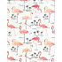 Nekupto Geschenk Papiertüte 18 x 23 x 10 cm Flamingos 1630 02 KFM