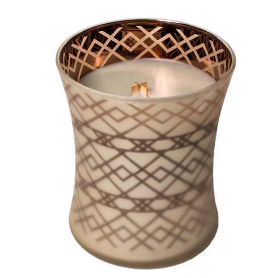 WoodWick Fireside - Feuer im Kamin Duftkerze mit Holzdocht und Deckel Glas Medium 275 g Herbst limitiert 2019
