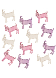 Holzziegen 4 cm, 12 Stück
