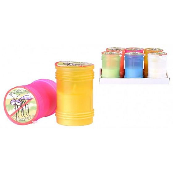 New Garden Citronella Moskitoabwehr-Duftkerze, in Kunststoff, Farbmix 60 x 95 mm 1 Stück