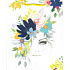 Ditipo Geschenk Papiertüte 18 x 23 x 10 cm weißes weibliches Gesicht mit Blumen