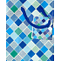 Nekupto Geschenktasche aus Papier 14 x 11 x 6,5 cm Rauten 1659 40 KFS