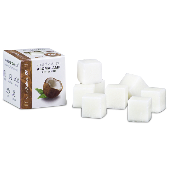 Kozák Süße Kokosnuss natürlicher Duftwachs für Aromalampen und Innenräume 8 Würfel 30 g