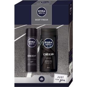 Nivea Men Deep Fresh Antitranspirant Deodorant Spray 150 ml + Duschgel 250 ml, Kosmetikset für Männer