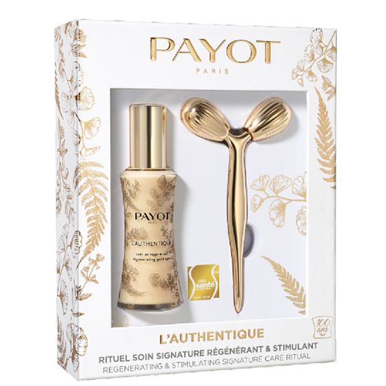 Payot L Authentique regenerative Goldpflege zur Stärkung der natürlichen Regenerationsfähigkeit und zur Enthüllung der Schönheit in jedem Alter 50 ml + Goldener Massageroller, entspannendes Goldpflege-Geschenkset 2020 in limitierter Auflage