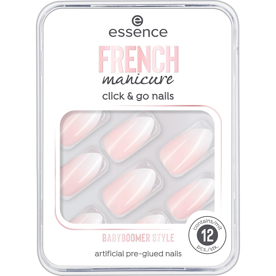 Essence French Manicure Click & Go Nails künstliche Nägel 02 Babyboomer Style 12 Stück