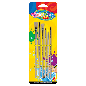 Colorino Pinsel mit Holzgriff 6 Stück
