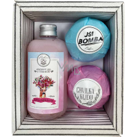 Bohemia Gifts Boho Duschgel 250 ml + sprudelnde Badebombe 2 x 100 g, Kosmetiksatz für Frauen