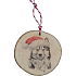 Bohemia Gifts Handgefertigtes Weihnachtsornament aus Holz Husky 6 cm