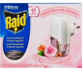 Raid Rose und Sandelholz elektrischer Zerstäuber mit flüssiger Nachfüllung gegen Mücken 45 Nächte 27 ml