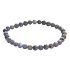 Tansanit Armband elastisch Naturstein, Kugel 5 - 5,7 mm / 16 - 17 cm