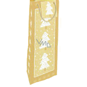 Nekupto Geschenkpapier Tasche für Flasche 33 x 10 x 9 cm Weihnachtsbäume gold
