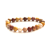 Mokait Armband elastisch Naturstein, Kugel 8 mm / 16 - 17 cm, Motivationsstein