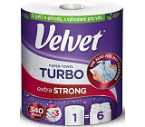 Velvet Turbo Küchenpapier 3-lagig 340 Stück 75,82 m 1 Rolle