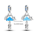 Charm Sterlingsilber 925 Luminozní - Meer - Qualle, Seestern, Muschel, 3-in-1 Anhänger für Armband Meer