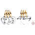 Charm Sterling Silber 925 Dreifacher Freundschafts-Charm mit eingravierter Botschaft 3in1, teilbarer Freundschaftsarmband-Anhänger