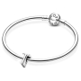 Charme Sterling Silber 925 Alphabet Buchstabe T, Perle für Armband
