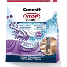 Ceresit Stop Feuchtigkeit Lavendel Feuchtigkeitsabsorber für kleine Räume 2 x 50 g