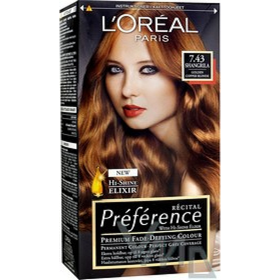 Loreal Paris Préférence Récital Haarfarbe 7.43 / K2 shangrilla kupferblond