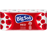 Big Soft Red 3-lagiges Toilettenpapier, 10 Rollen, 17,6 m Rolle