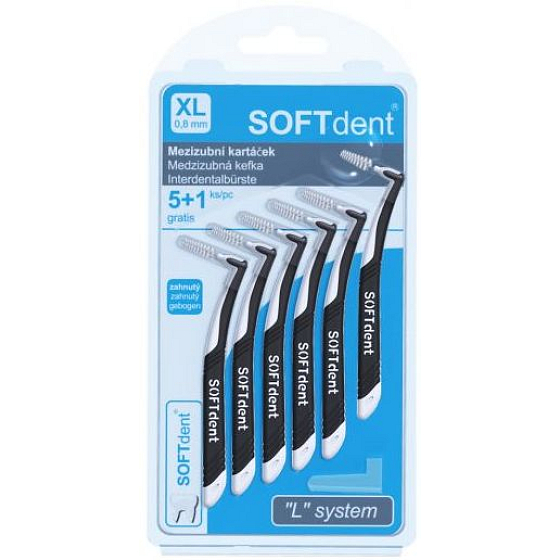 Soft Dent Interdentalbürste gebogen XL 0,8 mm 6 Stück