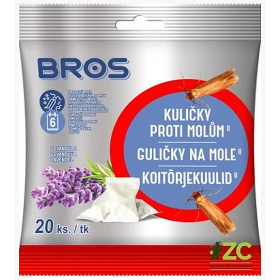 Bros Kugeln gegen Kleidermotten mit Lavendelduft 20 Stück