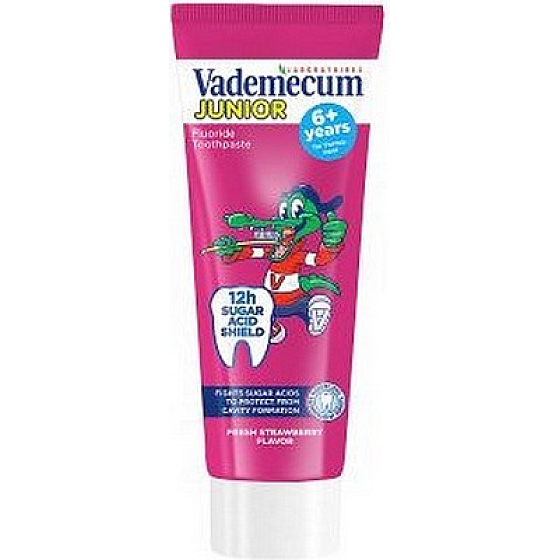 Vademecum Junior Erdbeere Zahnpasta für Kinder ab 6 Jahren 75 ml
