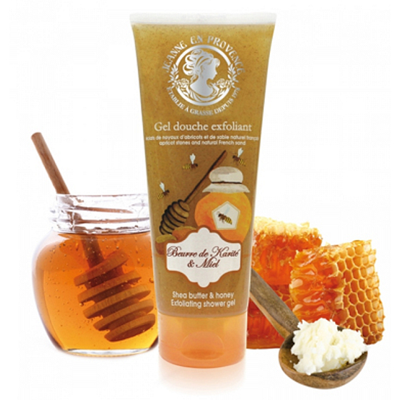 Jeanne en Provence Beurre de Karité & Miel Sheabutter und Honig-Duschschälgel mit einem zarten Duft von 200 ml