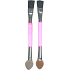 Lidschattenapplikator doppelseitiger Schaum / Pinsel rosa 7,5 cm 2 Stück 80060