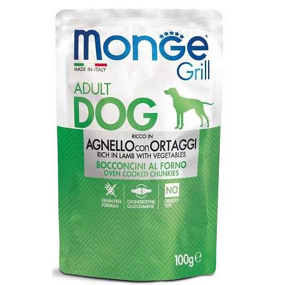 Monge Dog Grill Lamm mit Gemüsetasche 100 g