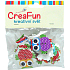 CreaFun Holzknöpfe Eule Farbmischung 3,2 cm 15 Stück