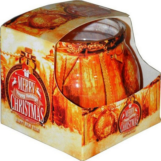 Geben Sie Weihnachten Gold aromatische Kerze im Glas 80 g