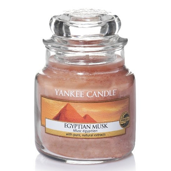 Yankee Candle Egyptian Musk - Duftkerze aus ägyptischem Moschus Klassisches kleines Glas 104 g