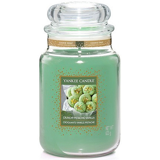Yankee Candle Crunchy Pistachio Vanilla - Duftkerze für Pistazien und Vanille Klassisches großes Glas 623 g